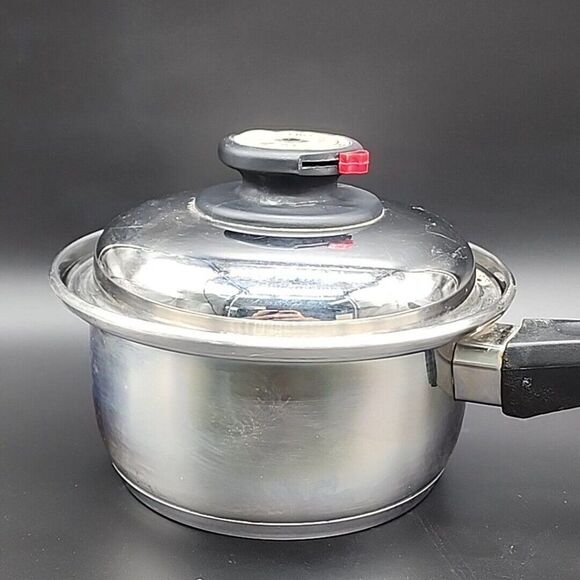 MAXAM 9 ELEMENT 1.5 Quart Saucepan T304 Surgical Stainless Steel Steam Control - Picture 2 of 7